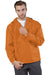 Champion CO200 Mens Packable Wind & Water Resistant Anorak 1/4 Zip Hooded Jacket Orange Model Front