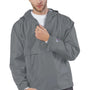 Champion Mens Packable Wind & Water Resistant Anorak 1/4 Zip Hooded Jacket - Graphite Grey