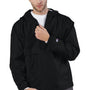 Champion Mens Packable Wind & Water Resistant Anorak 1/4 Zip Hooded Jacket - Black