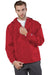 Champion CO200 Mens Packable Wind & Water Resistant Anorak 1/4 Zip Hooded Jacket Scarlet Red Model Front