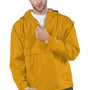 Champion Mens Packable Wind & Water Resistant Anorak 1/4 Zip Hooded Jacket - Gold