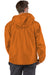 Champion CO200 Mens Packable Wind & Water Resistant Anorak 1/4 Zip Hooded Jacket Orange Model Back