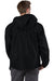Champion CO200 Mens Packable Wind & Water Resistant Anorak 1/4 Zip Hooded Jacket Black Model Back