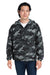 Champion CO200 Mens Packable Wind & Water Resistant Anorak 1/4 Zip Hooded Jacket Concrete Grey Camo Model Front