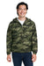Champion CO200 Mens Packable Wind & Water Resistant Anorak 1/4 Zip Hooded Jacket Olive Green Camo Model Front