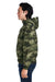 Champion CO200 Mens Packable Wind & Water Resistant Anorak 1/4 Zip Hooded Jacket Olive Green Camo Model Side