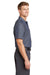 Red Kap CS20/CS20LONG Mens Industrial Moisture Wicking Short Sleeve Button Down Shirt w/ Double Pockets Grey/Blue Model Side