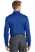 CornerStone CS412LS Mens Select Moisture Wicking Long Sleeve Polo Shirt Royal Blue Model Back