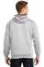 CornerStone CS620 Mens Full Zip Hooded Sweatshirt Hoodie w/ Pockets Heather Grey Model Back