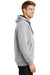 CornerStone CS620 Mens Full Zip Hooded Sweatshirt Hoodie w/ Pockets Heather Grey Model Side