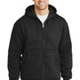 CornerStone Mens Full Zip Hooded Sweatshirt Hoodie w/ Pockets - Black