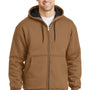 CornerStone Mens Full Zip Hooded Sweatshirt Hoodie w/ Pockets - Duck Brown