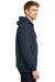 CornerStone CS620 Mens Full Zip Hooded Sweatshirt Hoodie w/ Pockets Navy Blue Model Side
