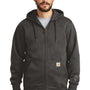 Carhartt Mens Paxton Rain Defender Water Resistant Full Zip Hooded Sweatshirt Hoodie - Heather Carbon Grey