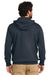 Carhartt CT100614 Mens Paxton Rain Defender Water Resistant Full Zip Hooded Sweatshirt Hoodie w/ Pockets Navy Blue Model Back
