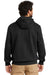 Carhartt CT100615 Mens Paxton Rain Defender Water Resistant Hooded Sweatshirt Hoodie w/ Pouch Pocket Black Model Back
