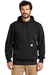 Carhartt CT100615 Mens Paxton Rain Defender Water Resistant Hooded Sweatshirt Hoodie w/ Pouch Pocket Black Model Front