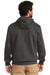 Carhartt CT100615 Mens Paxton Rain Defender Water Resistant Hooded Sweatshirt Hoodie w/ Pouch Pocket Heather Carbon Grey Model Back