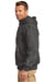 Carhartt CT100617 Mens Paxton Rain Defender Water Resistant 1/4 Zip Hooded Sweatshirt Hoodie w/ Pouch Pocket Heather Carbon Grey Model Side
