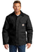 Carhartt CTC003/CTTC003/CT106674/CTT106674 Mens Wind & Water Resistant Duck Cloth Full Zip Jacket Black Model Front