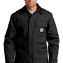 Carhartt Mens Wind & Water Resistant Duck Cloth Full Zip Jacket - Black