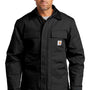 Carhartt Mens Wind & Water Resistant Duck Cloth Full Zip Jacket - Black