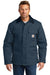 Carhartt CTC003/CTTC003/CT106674/CTT106674 Mens Wind & Water Resistant Duck Cloth Full Zip Jacket Navy Blue Model Front