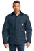 Carhartt CTC003/CTTC003 Mens Wind & Water Resistant Duck Cloth Full Zip Jacket Navy Blue Model Front