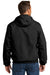 Carhartt CTJ131/CTTJ131 Mens Wind & Water Resistant Duck Cloth Full Zip Hooded Work Jacket Black Model Back