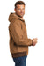 Carhartt CTJ131/CTTJ131/CT106678/CTT106678 Mens Wind & Water Resistant Duck Cloth Full Zip Hooded Work Jacket Carhartt Brown Model Side