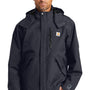 Carhartt Mens Shoreline Waterproof Full Zip Hooded Jacket - Navy Blue