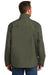 Carhartt CTJ162 Mens Shoreline Waterproof Full Zip Hooded Jacket Olive Green Model Back