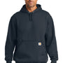 Carhartt Mens Hooded Sweatshirt Hoodie w/ Pouch Pocket - Navy Blue
