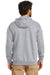 Carhartt CTK122 Mens Full Zip Hooded Sweatshirt Hoodie w/ Pockets Heather Grey Model Back
