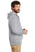 Carhartt CTK122 Mens Full Zip Hooded Sweatshirt Hoodie w/ Pockets Heather Grey Model Side