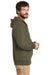 Carhartt CTK122 Mens Full Zip Hooded Sweatshirt Hoodie w/ Pockets Moss Green Model Side