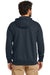 Carhartt CTK122 Mens Full Zip Hooded Sweatshirt Hoodie w/ Pockets Navy Blue Model Back