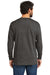 Carhartt CTK126 Mens Workwear Long Sleeve Crewneck T-Shirt w/ Pocket Heather Carbon Grey Model Back