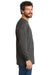 Carhartt CTK126 Mens Workwear Long Sleeve Crewneck T-Shirt w/ Pocket Heather Carbon Grey Model Side