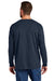 Carhartt CTK126 Mens Workwear Long Sleeve Crewneck T-Shirt w/ Pocket Navy Blue Model Back