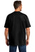 Carhartt CTK87/CTTK87 Mens Workwear Short Sleeve Crewneck T-Shirt w/ Pocket Black Model Back
