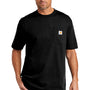 Carhartt Mens Workwear Short Sleeve Crewneck T-Shirt w/ Pocket - Black