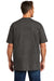 Carhartt CTK87/CTTK87 Mens Workwear Short Sleeve Crewneck T-Shirt w/ Pocket Heather Carbon Grey Model Back