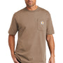Carhartt Mens Workwear Short Sleeve Crewneck T-Shirt w/ Pocket - Desert Brown
