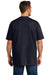 Carhartt CTK87/CTTK87 Mens Workwear Short Sleeve Crewneck T-Shirt w/ Pocket Navy Blue Model Back