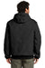 Carhartt CTSJ140/CTTSJ140/CT106677/CTT106677 Mens Wind & Water Resistant Duck Cloth Full Zip Hooded Work Jacket Black Model Back
