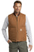 Carhartt CTV01 Mens Wind & Water Resistant Duck Cloth Full Zip Vest Carhartt Brown Model Front