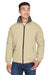 Devon & Jones D700 Mens Classic Full Zip Jacket Stone Brown Model Front