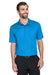 Devon & Jones DG20/DG20T Mens CrownLux Performance Moisture Wicking Short Sleeve Polo Shirt Ocean Blue Model Front