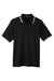 Devon & Jones DG20C Mens CrownLux Performance Moisture Wicking Short Sleeve Polo Shirt Black/White Flat Front